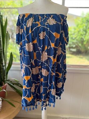 Ava Sky Dress Sunkiss - Blueberry Bloom